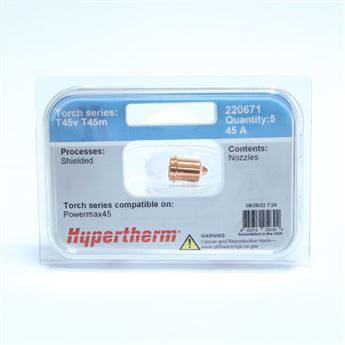220671-Nozzle, T45v/m, 15-45 A